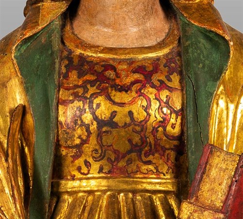 "Saint Catherine" Polychrome wood 